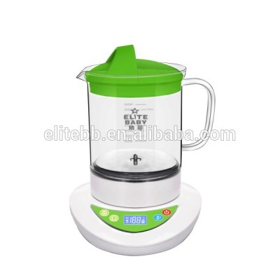 Full clear glass design quiet electric milk boiler with Lcd display